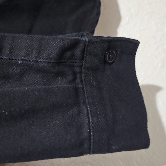 Men’s Forever 21 Twill Colorblock Shirt Black/Olive Medium - Picture 7 of 7